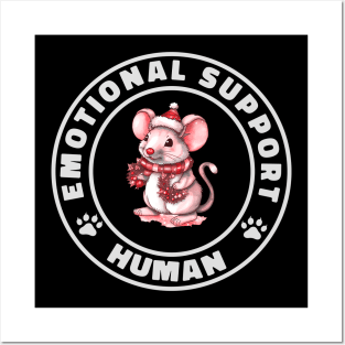 emotional support funny mouse christmas gift Posters and Art